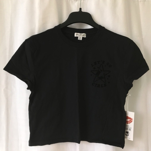 Wildfox Lets Go Girls Jamie Tee | Black Beauty Size XS - Picture 2 of 11